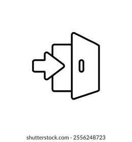 login icon Flat symbol set outline