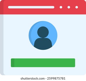 Login Icon Flat Vector Illustration