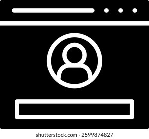 Login Icon Glyph Vector Illustration