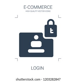 login icon. high quality filled login icon on white background. from e commerce collection flat trendy vector login symbol. use for web and mobile