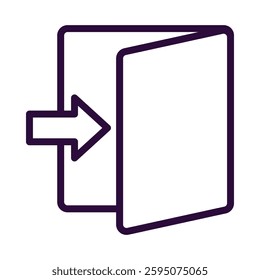 Login icon illustration in line style. Perfect for website mobile app presentation. Suitable for any user interface and user experience