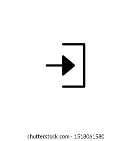 Login Icon in. Exit vector icon. Entry and input, authorization symbol. Approach symbol for your web site design, logo, app, UI. Vector illustration, EPS10.