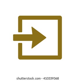 Login  icon,  isolated. Flat  design.