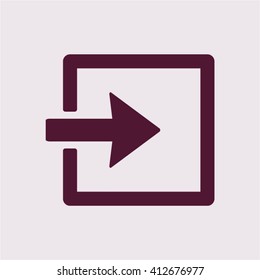 Login  icon,  isolated. Flat  design.