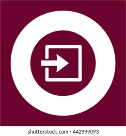 Login  icon,  isolated. Flat  design.