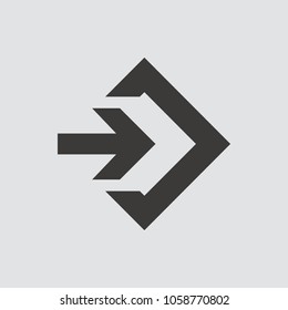 login icon isolated of flat style. Vector illustration.