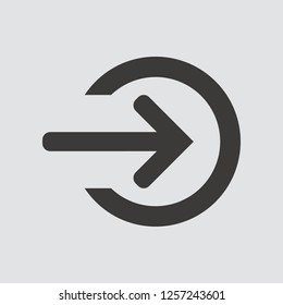 login icon isolated of flat style. Vector illustration.