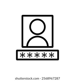Login icon Isolated flat vector in outline