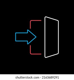 Icono de inicio de sesión aislado en negro. Señal de comercio electrónico. Símbolo gráfico para el diseño del sitio web, logotipo, aplicación, interfaz de usuario. Ilustración del vector, EPS10.