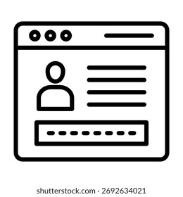 Login Icon Line Design Vector Illustration