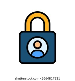 Login Icon Lineal Color Vector Illustration