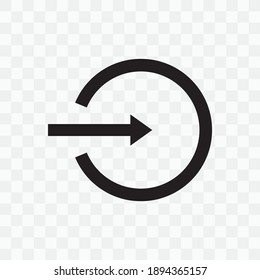 Login icon or logo. Account login, user login on transparent background. Vector illustration.