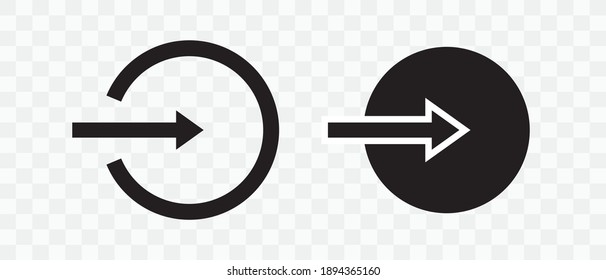 Login icon or logo. Account login, user login on transparent background. Vector illustration.