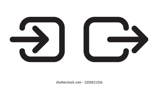 Login icon and logout icon