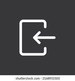 Login icon on grey background