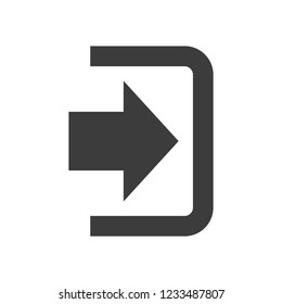 Login icon on white background. Vector illustration