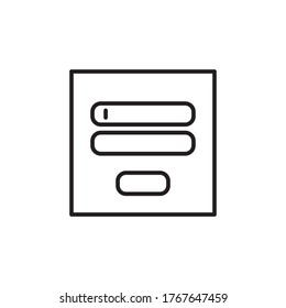 icono de inicio de sesión diseño de ilustración vectorial estilo negro. aislado en fondo blanco