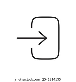 Vector de contorno de icono de Inicio de sesión para ui de Web