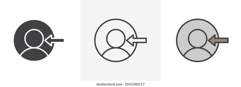 Paquete de iconos de Inicio de sesión. Ilustración vectorial. EPS10
