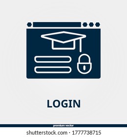 login icon, premium filled login icon.