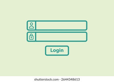 Login icon. icon related to UI elements. suitable for web site, app, user interfaces,element, printable etc. line icon style. simple vector design editable