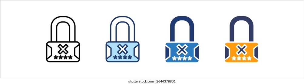 Ícone de login define coleção de vários estilos