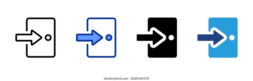 Login icon sheet multiple style collection