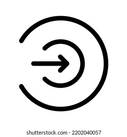 Icono de inicio de sesión. símbolo de signo, ilustración vectorial