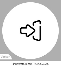 Login icon sign vector,Symbol, logo illustration for web and mobile