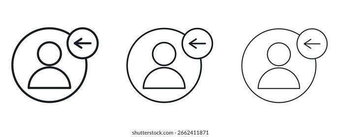 Ícone de logon design de linha simples - Ilustração de vetor simples