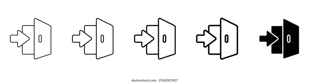 login icon Simple outline illustration
