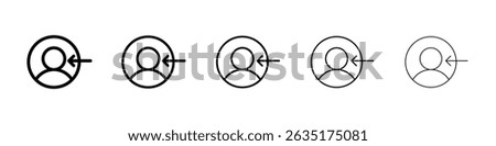 Login icon Simple thin line flat symbol