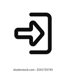 log-in icon. Simple vector sign.