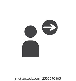 Login icon Symbol mark in filled style