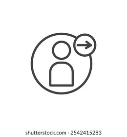 Icono de Inicio de sesión Marca de símbolo en estilo relleno