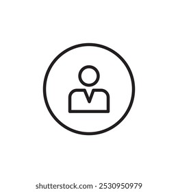 Login icon Thin line flat illustration