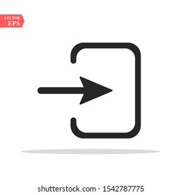 Login Icon in trendy flat style isolated on grey background. Approach symbol for your web site design, logo, app, UI. Vector illustration, EPS10.