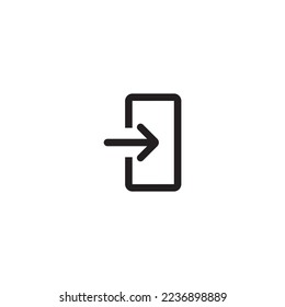 Icono de inicio de sesión en estilo plano moderno aislado en fondo blanco