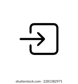 Icono de inicio de sesión en estilo plano moderno aislado en fondo blanco. Símbolo de aproximación para el diseño de tu sitio web, logotipo, aplicación, interfaz de usuario. Ilustración del vector, EPS10. Estilo plano para el diseño gráfico