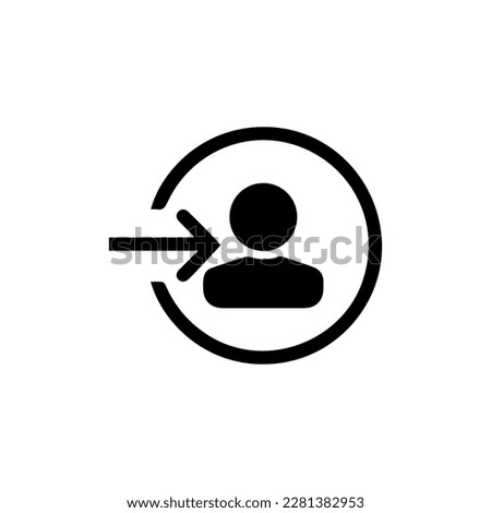 Login Icon in trendy flat style isolated on white background. Approach symbol for your web site design, logo, app, UI. Vector illustration, EPS10. Flat style for graphic design