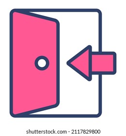 login Icon. User interface Vector Illustration, As a Simple Vector Sign and Trendy Symbol in Line Art Style, for Design and Websites, or Mobile Apps,