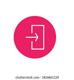 Login icon vector concepts. internet button with white background