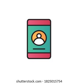 login icon vector filled outline style. isolated on white background