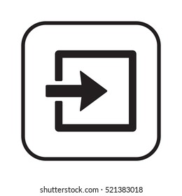Login   icon, vector. Flat design.
