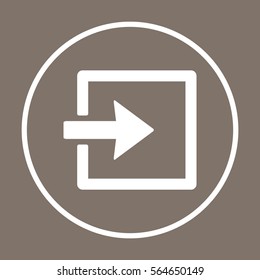 Login   icon, vector. Flat design.