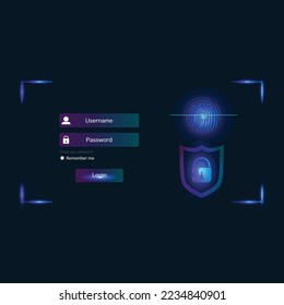 login icon vector, flat icon isolated on black background, EPS file editable vector illustration