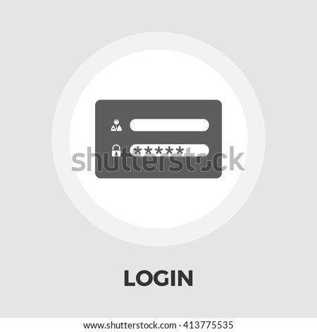 Login icon vector. Flat icon isolated on the white background. Editable EPS file. Vector illustration.