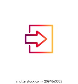 Login icon. Vector illustration for graphic design, Web, UI, app.
