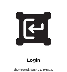 Login icon vector isolated on white background, logo concept of Login sign on transparent background, filled black symbol