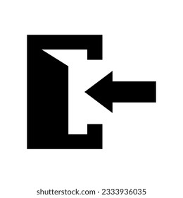 Login icon vector  isolated on white background